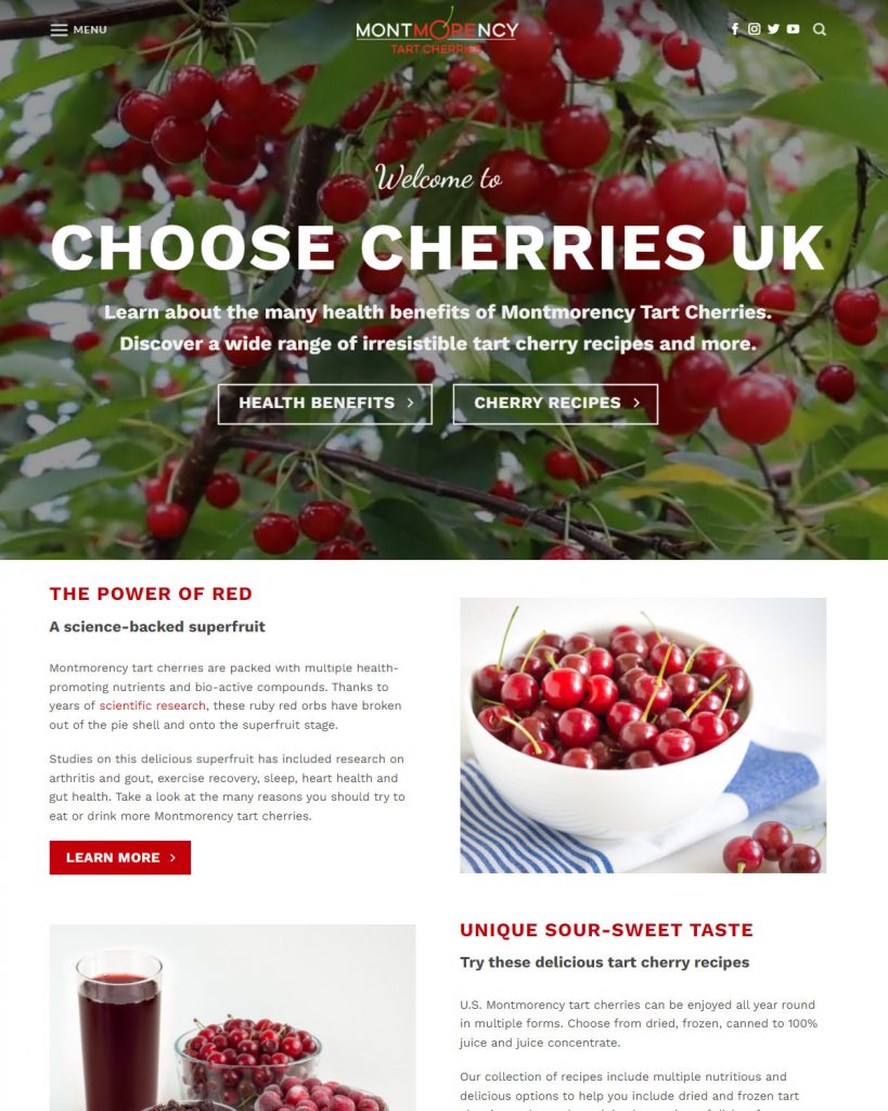 Choose Cherries UK WordPress Website